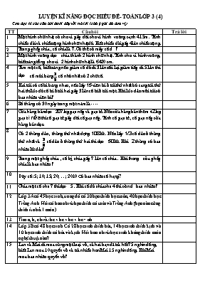 Chuyên đề Bồi dưỡng học sinh giỏi cấp thành phố Toán lớp 3